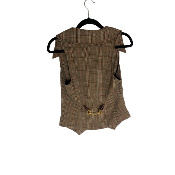 NWT Maeve Plaid Collared Vest-sz Small - Picture 10 of 10